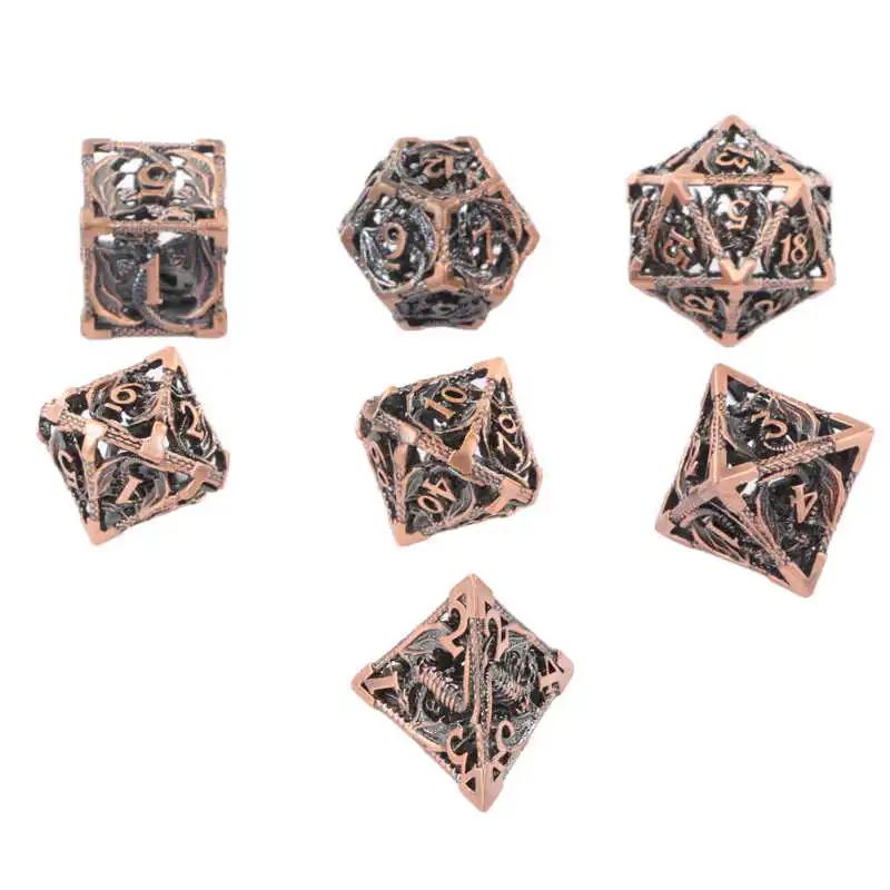Metal Dice Polyhedral Table Games Dice for Kids for Role Playing